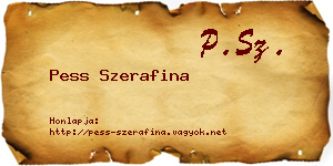 Pess Szerafina névjegykártya